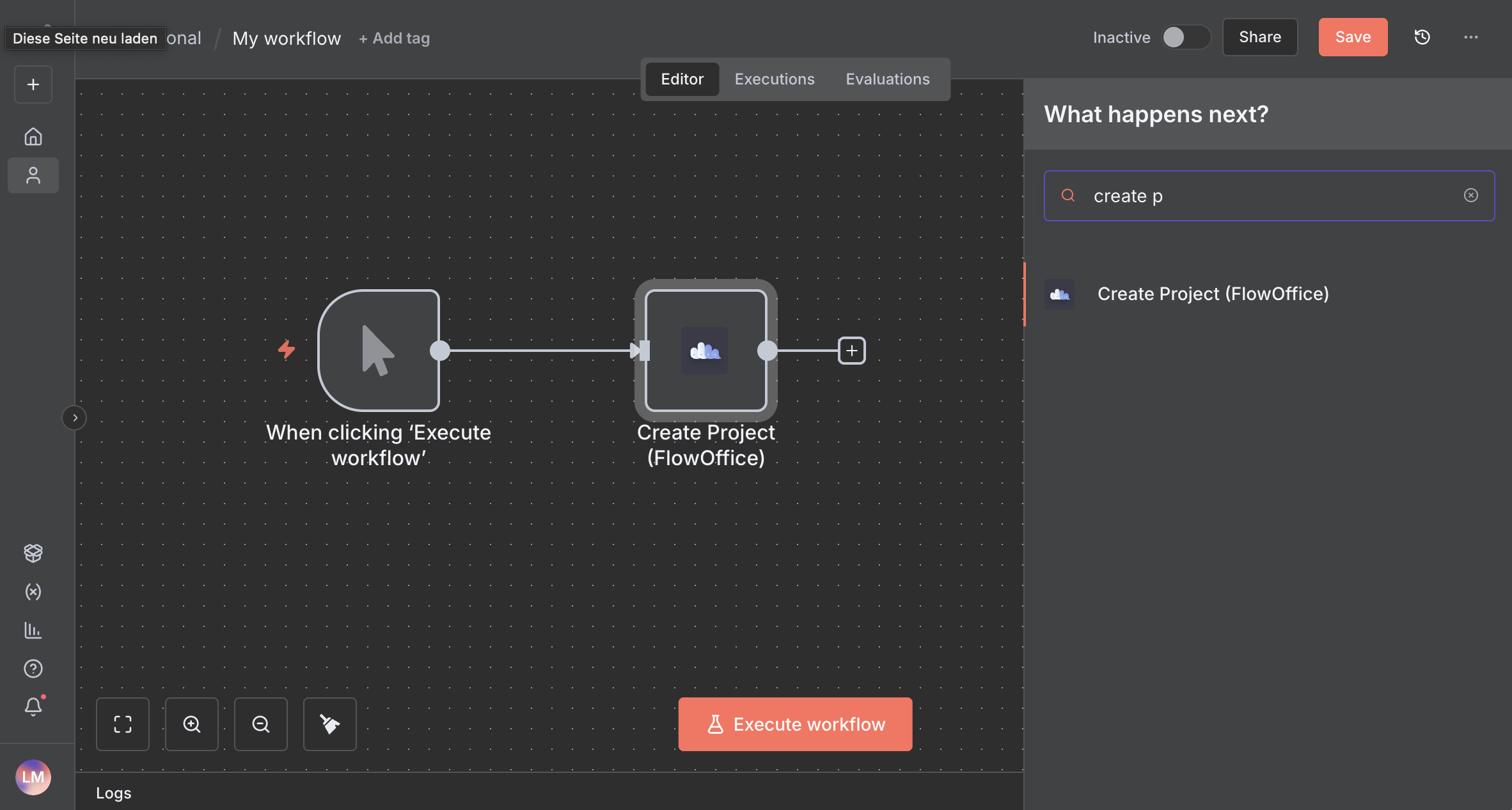 Platzhalter: n8n‑UI für Board‑Auswahl und Spalten‑Mapping