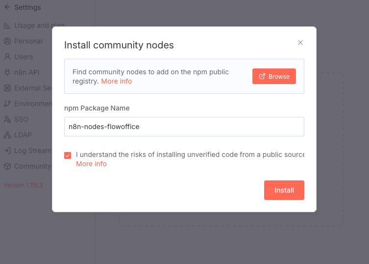 n8n: Letzter Schritt – Community Node über npm installieren